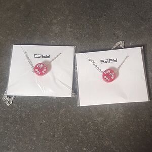 Effy Necklace With Red FUN Barrel Carnival Cruise Souvenir x2